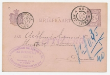 Firma briefkaart Stoombootdienst SS Daventria Amsterdam 1897