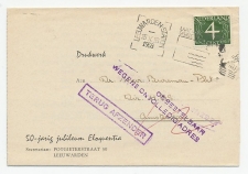 Leeuwarden - Amsterdam 1958 - Onbestelbaar - Terug afzender