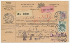 Em. Bontkraag Remboursement Pakketkaart Eindhoven - Zweden 1915
