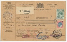Em. Bontkraag Pakketkaart Den Haag - Zweden 1914