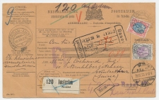 Em. Bontkraag Pakketkaart Amsterdam - Zwitserland 1920