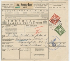 Em. Duif Pakketkaart  Amsterdam - Duitsland 1943