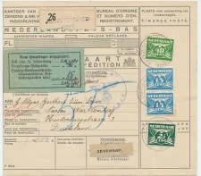 Em. Duif Pakketkaart  Kloosterzande - Duitsland 1943