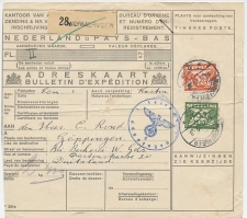 Em. Duif Pakketkaart  Wormerveer - Duitsland 1943