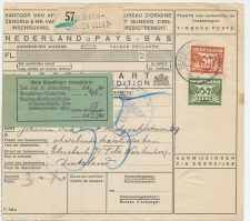 Em. Duif Pakketkaart  Beneden Leeuwen - Duitsland 1943