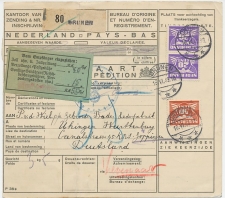 Em. Duif Pakketkaart  Drunen - Duitsland 1943