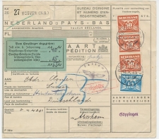 Em. Duif Pakketkaart  Hoeven - Duitsland 1943