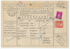 Em. En Face Pakketkaart Den Haag - Belgie 1953