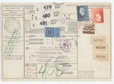 Em. Juliana Pakketkaart Amsterdam - Duitsland 1967