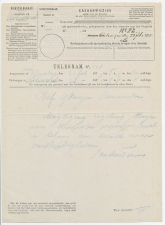 Telegram Den Haag - Bolsward 1875