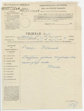 Telegram Harlingen - Wildervank 1897