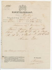 Telegram Riga - Arnhem 1858