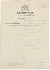 Telegram Rotterdam - Arnhem 1865