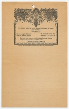 Afschrift Girodienst 1926 - Reclame betreffende Geluktelegram 
