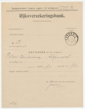 Krommenie 1905 - Kwitantie Rijksverzekeringsbank