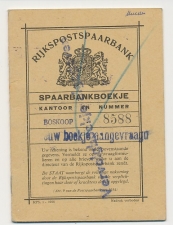 Boskoop 1957 - Spaarbankboekje Rijkspostspaarbank