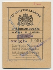 Boskoop 1959 - Spaarbankboekje Rijkspostspaarbank