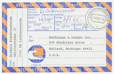 Lichtenvoorde - USA 1984 - Int. Express mail service 