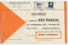 Treinbrief Winterswijk - Amsterdam 1963