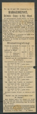 Advertentie 1886 Bargedienst  Zuidwolde - Ruinen - Wijk - Meppel