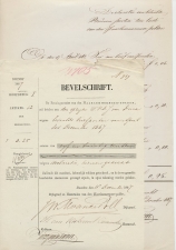 Haarlem 1867  Bevelschrift Declaratie briefporten Haarlemmermeer