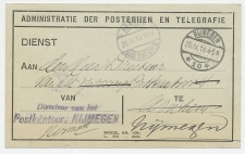 Dienst PTT Nijmegen - Arnhem 1918 v.v. - Tractement conducteur