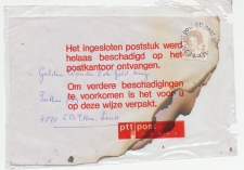 Beschadigd door brand Den Haag 1992 - Inclusief verklaring PTT