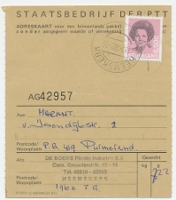 Em. Beatrix Adreskaart Heemskerk - Purmerend 1982