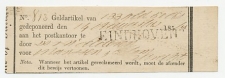 Eindhoven 1854 - Stortingsbewijs geldartikel