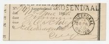 Rosendaal 1870 - Ontvangbewijs aangetekende zending