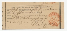 Rozendaal 1869 - Ontvangbewijs aangetekende zending