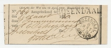 Rosendaal 1870 - Ontvangbewijs aangetekende zending
