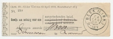 Beek 1908 - Ontvangbewijs aangetekende zending