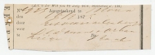 s Hertogenbosch 1875 - Ontvangbewijs aangetekende zending