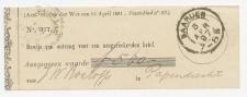 Naarden 1897 - Ontvangbewijs aangetekende zending