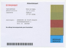 Hattem 2006 - Attentiekaart bewaarservice