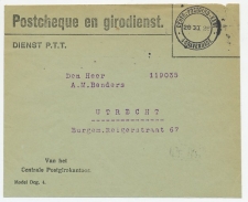Machinestempel Postgiro kantoor Den Haag 1926 ( front )