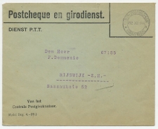 Machinestempel Postgiro kantoor Den Haag 1928