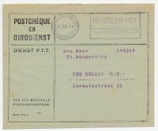 Machinestempel Postgiro kantoor Den Haag 1931 ( front )