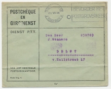 Machinestempel Postgiro kantoor Den Haag 1934