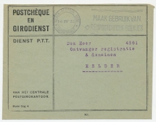 Machinestempel Postgiro kantoor Den Haag 1933 ( front )