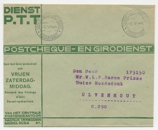 Machinestempel Postgiro kantoor Den Haag 1944 - Vrijen zaterdag 