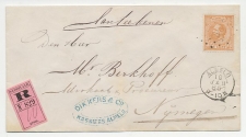 Em. 1872 Aangetekend Almelo - Nijmegen