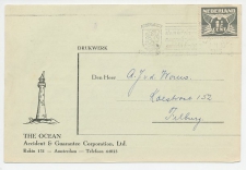 Firma briefkaart Amsterdam 1946 - Vuurtoren / The Ocean 