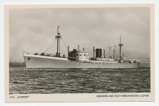 Prentbriefkaart Rotterdamsche Lloyd - M.S. Garoet