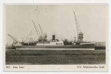 Prentbriefkaart Rotterdamsche Lloyd - M.S. Kota Inten