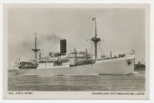 Prentbriefkaart Rotterdamsche Lloyd - M.S. Kota Inten