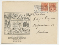 Firma envelop Amsterdam 1936 - Brand / Ziekte / Glas / Ongeval