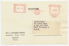 Firma briefkaart Hillegom 1954 - Bloembollen