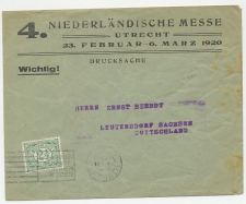 Envelop Utrecht 1920 - Jaarbeurs